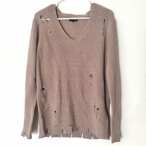 Ambiance Apparel Distress Sweater